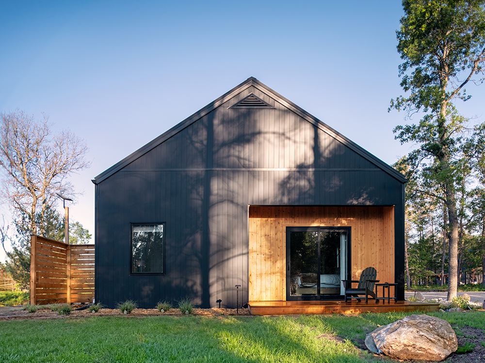 East side of the black barn