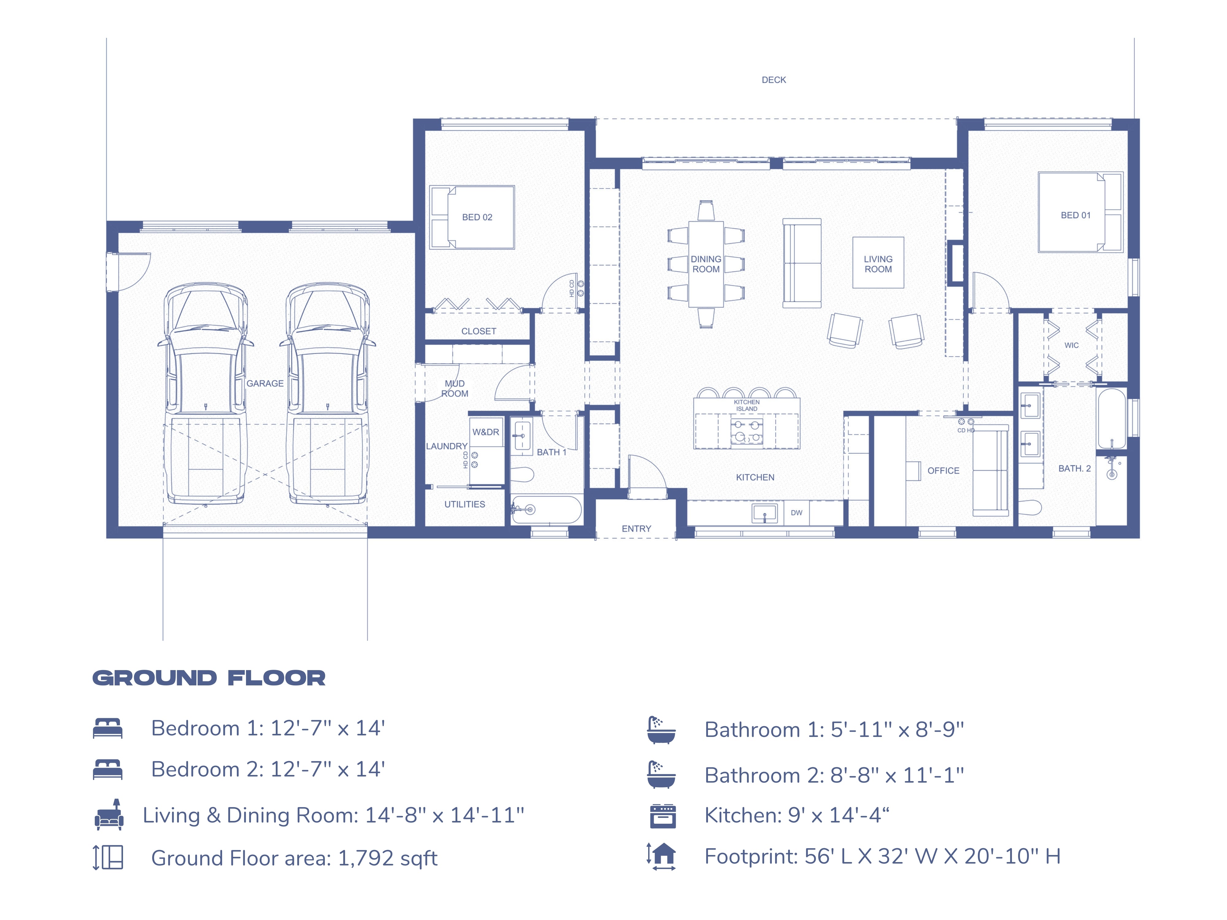 2 Bedroom Midcentury House