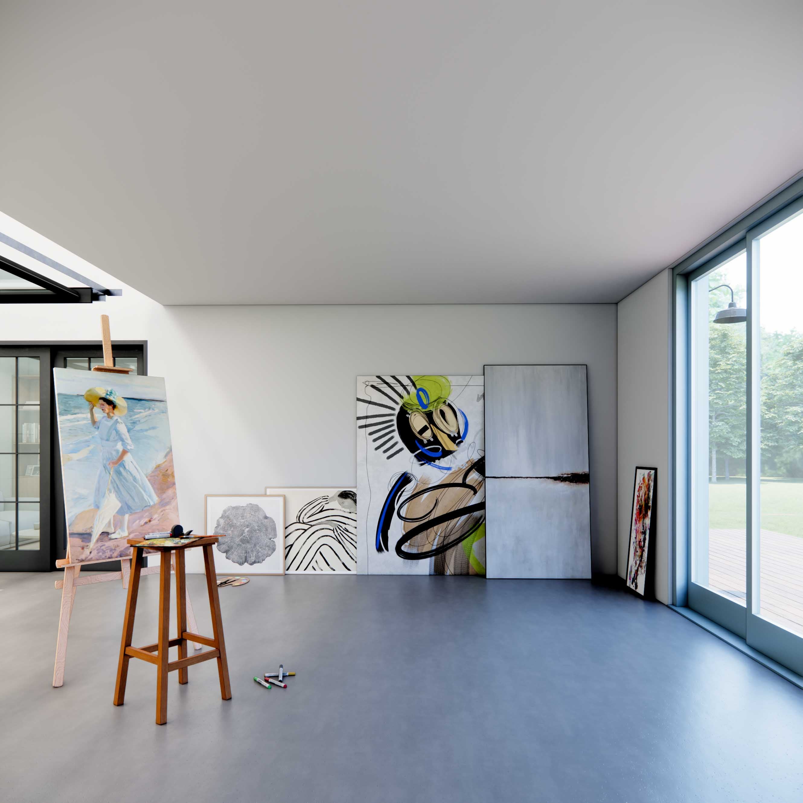 garage workshop studio area