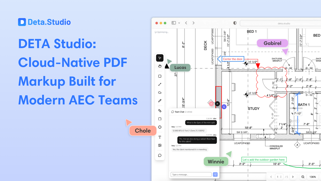 Deta Studio, The easiest way to review construction drawing online 