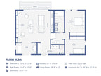 2 bedroom forest modern cabin house plan — single-story black cabin with wood siding and shed roof in the trees