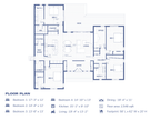 4 Beds 3 Bath Southern Classic House -2548 SQFT