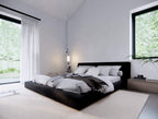 Super Green house plan second bedroom — bright modern bedroom with operable windows