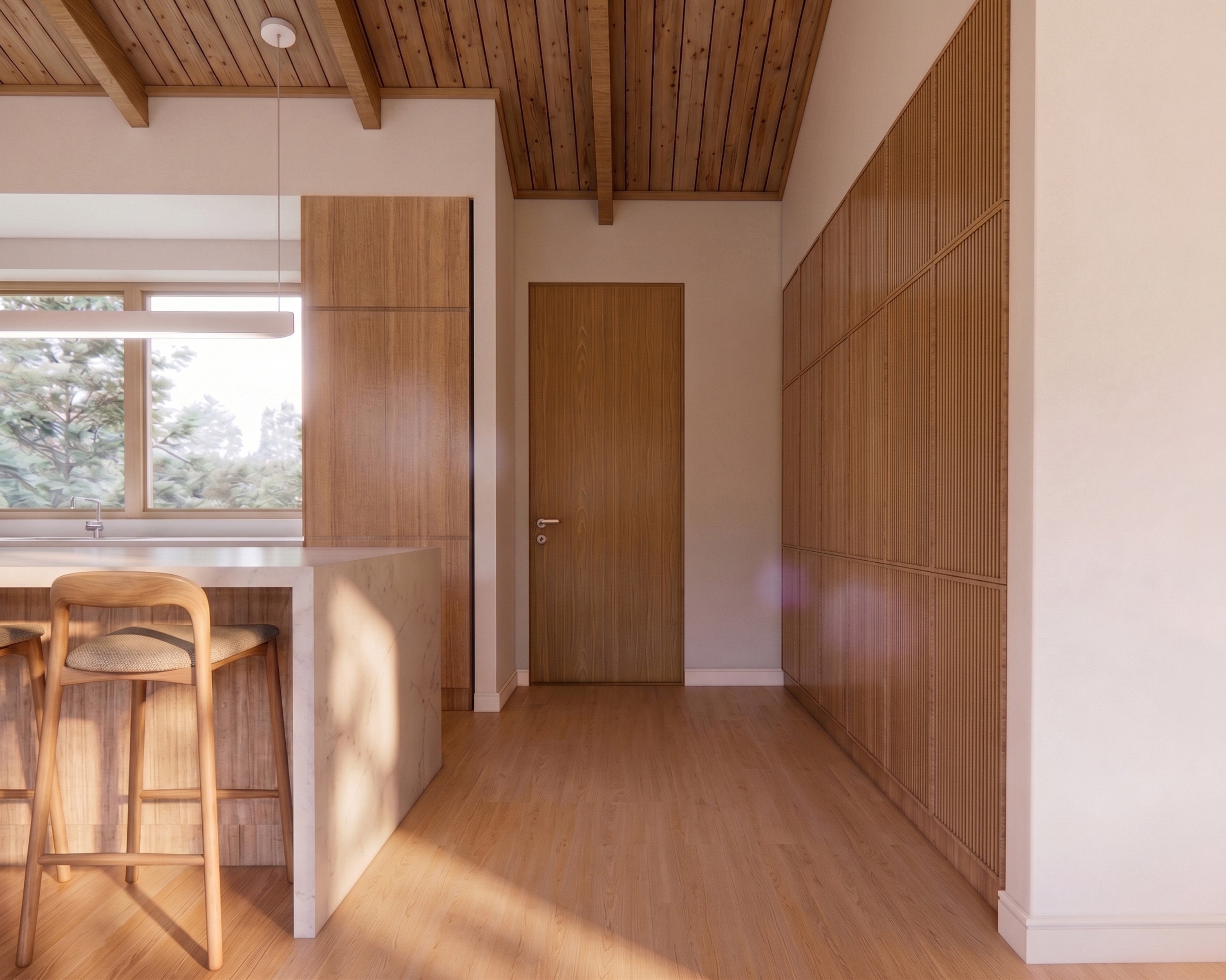 2 Bed 2 Bath Japandi Minimalist House Plans — 1300 sqft