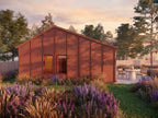 Angled exterior view of the 792 sqft ADA compliant accessory dwelling unit, sized to fit most residential backyards and stay under the 800 sqft county ADU cap