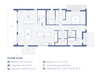 Design With Frank 4-bedroom barndominium ground floor plan, 1,379 sq ft open-concept layout with kitchen island, living, dining, patio, and mudroom