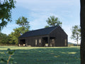 1 bedroom large adu house plan black exterior — modern single story home, 1125 sqft