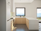 3 bedroom ranch house plan kitchen with walk-in pantry and natural light