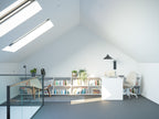 Attic flex room interior — bonus office or 4th bedroom in the 3 bedroom ranch house plan