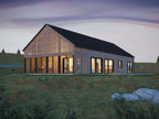 3 bed modern ranch house plan exterior — 2,079 sqft modern farmhouse with screen porch and attached garage
