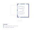 Attached garage floor plan — 30x26 garage for the 3 bedroom ranch house plan